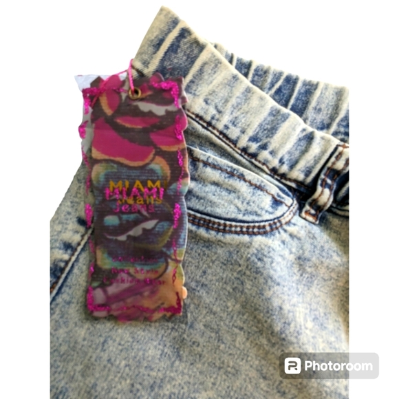 Jeans Est 1988, Size 31, Acid Wash, Stretch. NWT. Vintage Miami Jeans - Picture 7 of 10